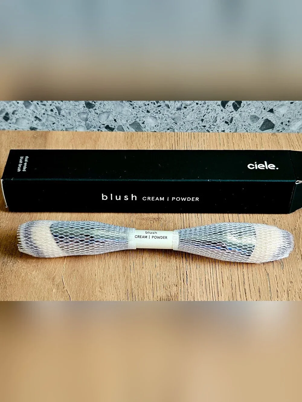 Ciele The Cream & Powder Dual Ended Blush Brush NEW MSRP $32